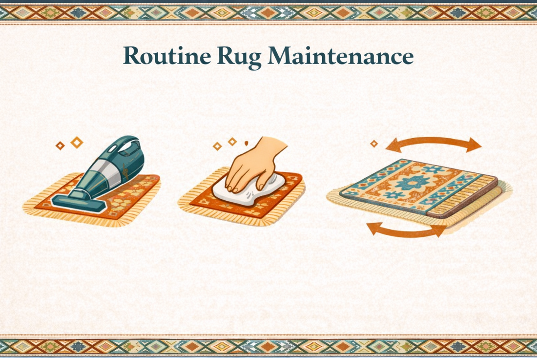Kilim rug cleaning and routine maintenance tips
